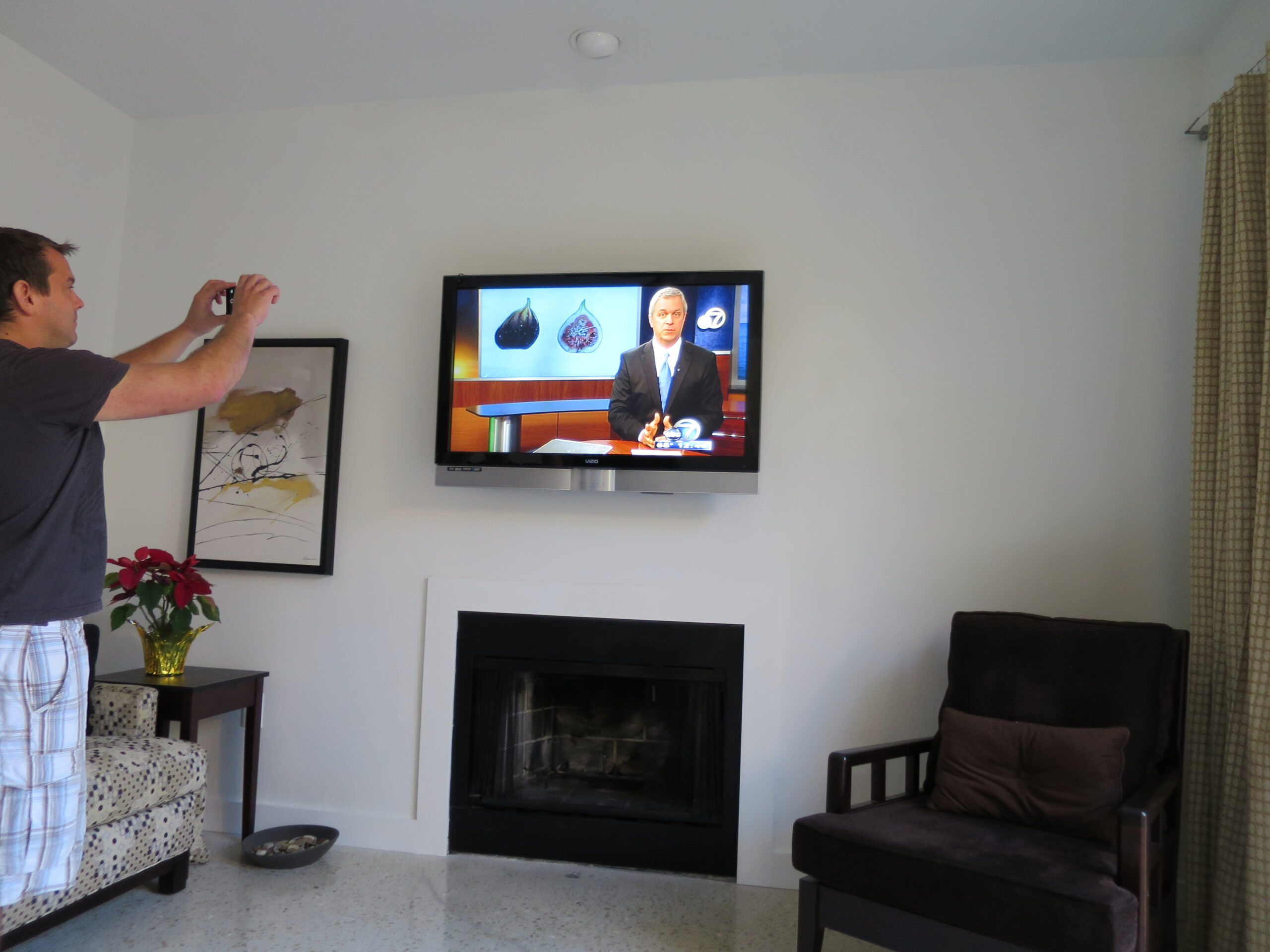 Phil recording a TV segment featuring my artwork Phil recording a TV segment featuring my artwork