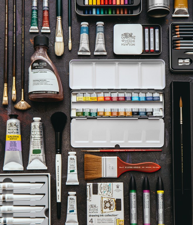 Watercolor supplies waiting to be used!