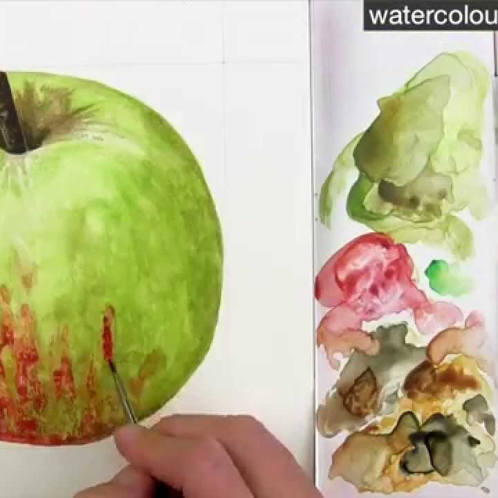How to paint a green and red apple &#8211; without making it brown