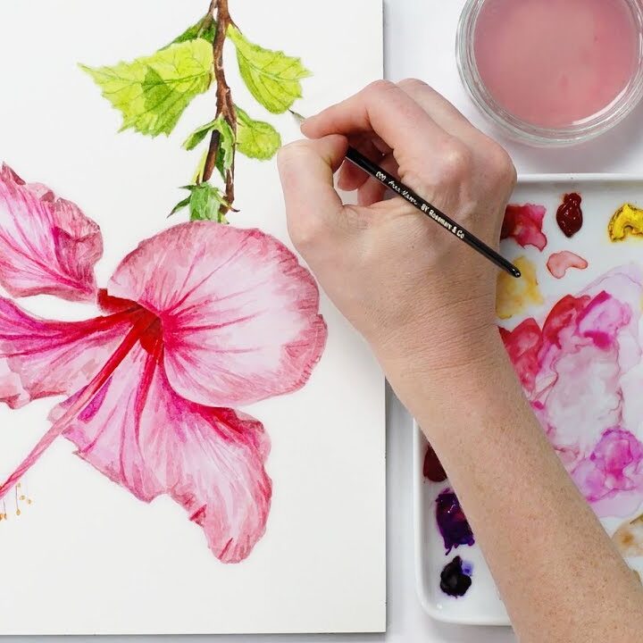 How to paint a realistic tulip in watercolour - Nature Studio